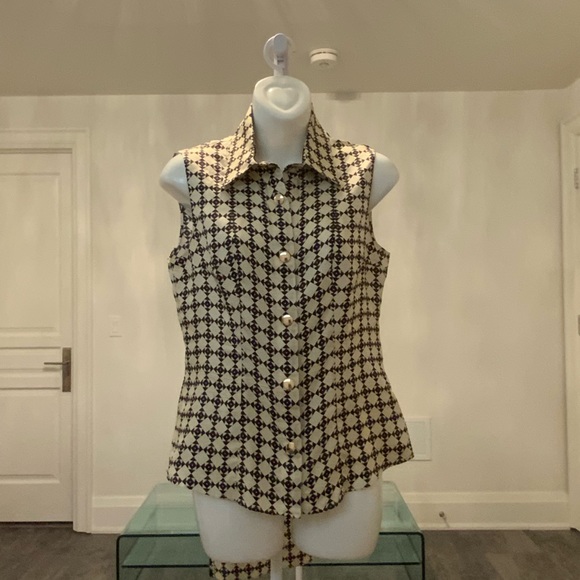 Fausto Puglisi set- sleevelesblouse, high waisted pencil skirt. Made in Italy - Picture 3 of 5